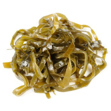 Beyaz arka plan üzerinde izole Laminaria (Kelp) yosun