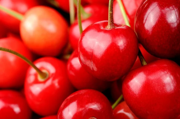 Cerejas doces vermelhas Close-Up — Fotografia de Stock