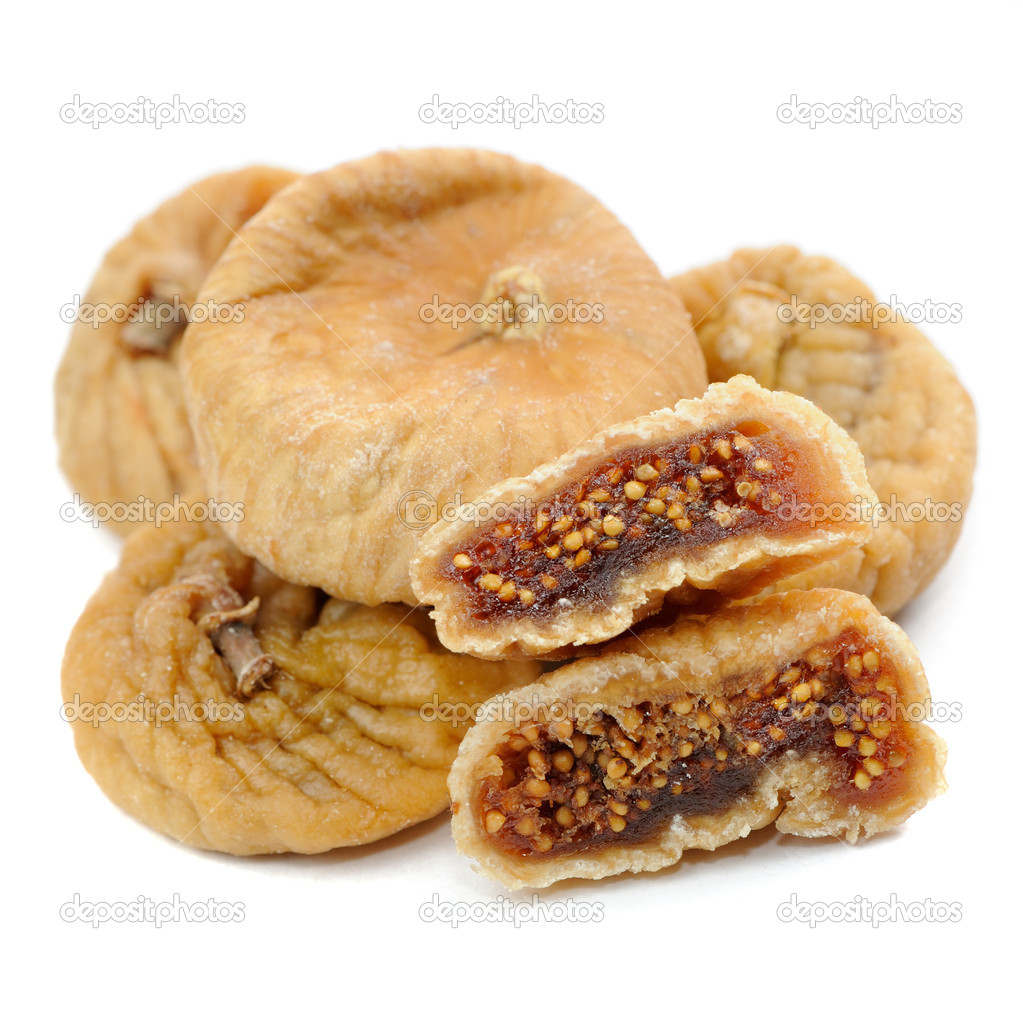 Dried Figs Isolated on White Background