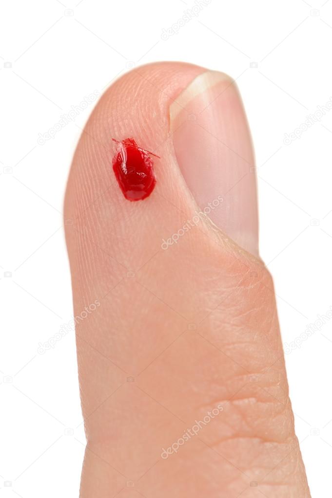 Blood on Cut Finger