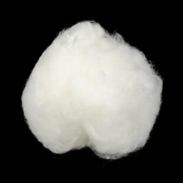 Piece of Cotton Wool on Black Background — Stock Photo, Image