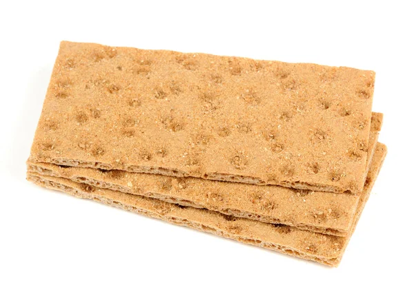 Crispbread isolado no fundo branco — Fotografia de Stock