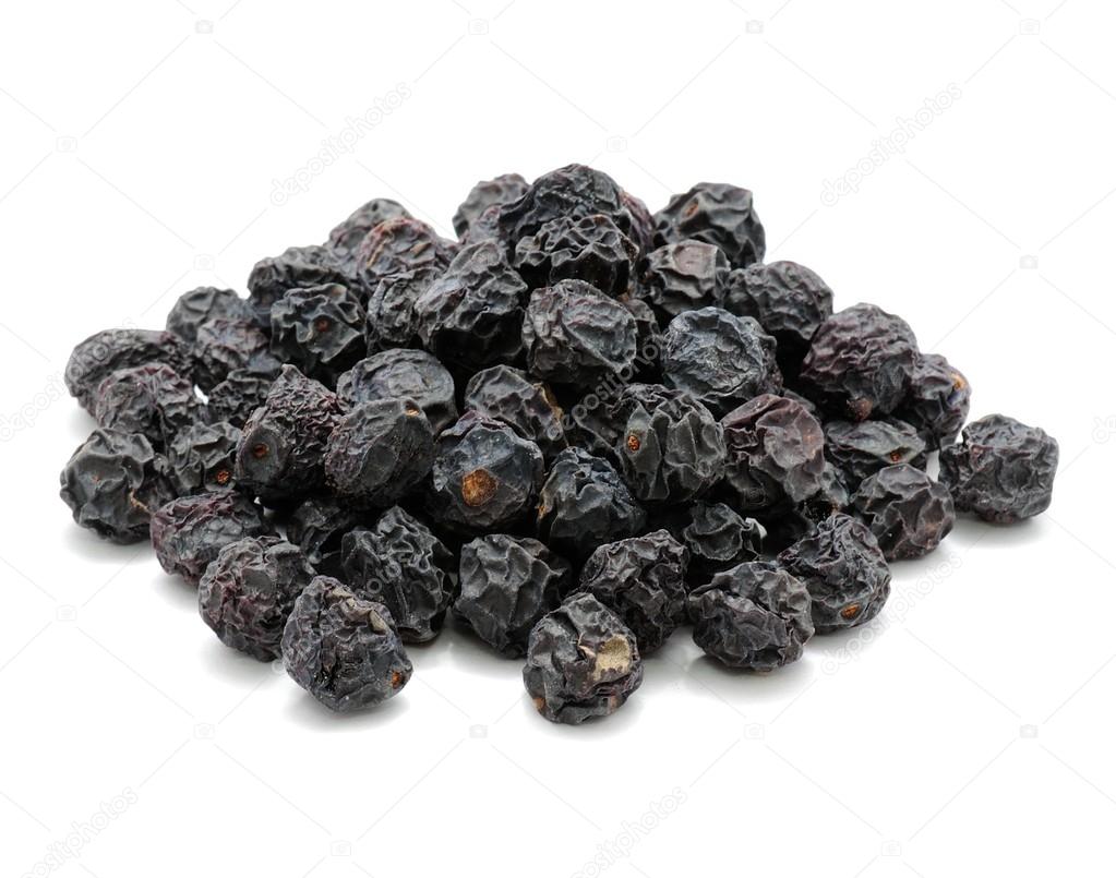 Dried Juniper Berries Isolated on White Background