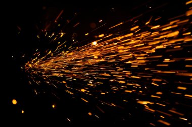 Glowing Flow of Sparks in the Dark clipart