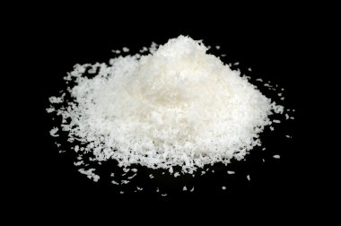 siyah arka plan üzerine Hindistan cevizi pul