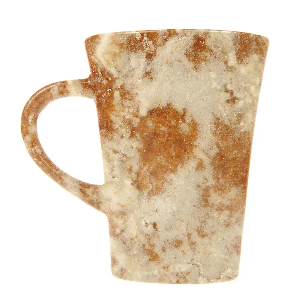 Mug with Frosted Spice Cake Texture Isolated on White Background — Stock Photo, Image