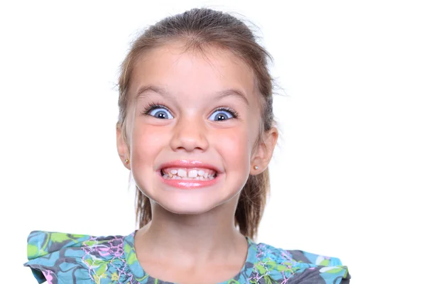 Closeup portrait of pretty little girl — Stock Photo, Image