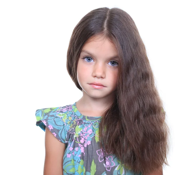 Retrato de cerca de una niña bonita — Foto de Stock