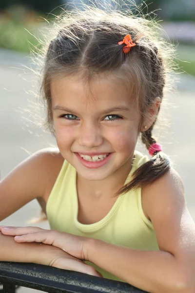 Portrait of a happy little girl — Stock Photo, Image