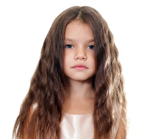 Closeup portret van vrij klein meisje — Stockfoto