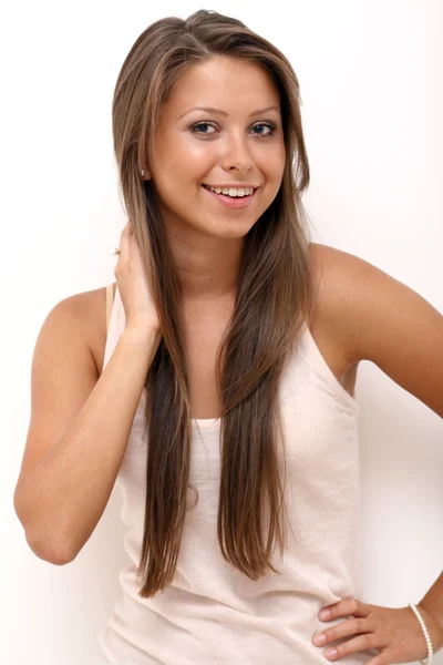 Retrato de mulher bonita — Fotografia de Stock