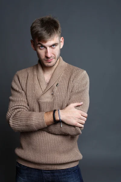 Portrait of young good looking male model — Stock Photo, Image