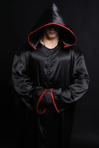 Young man in a monks robe — Stock Photo, Image