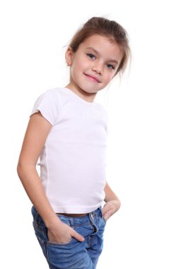 Mavi Jean kız portresi