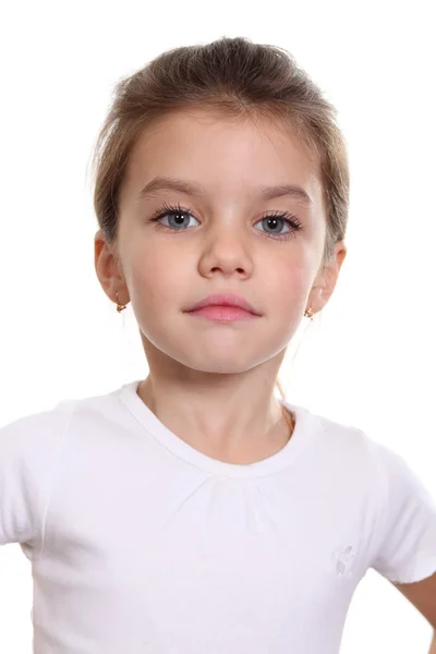Porträtt av söt liten tjej — Stockfoto