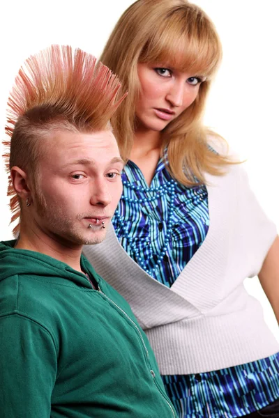 Estilo de cabelo casal — Fotografia de Stock