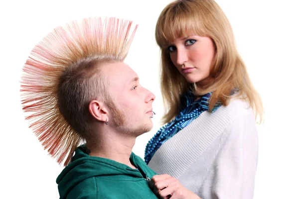 Estilo de cabelo casal — Fotografia de Stock