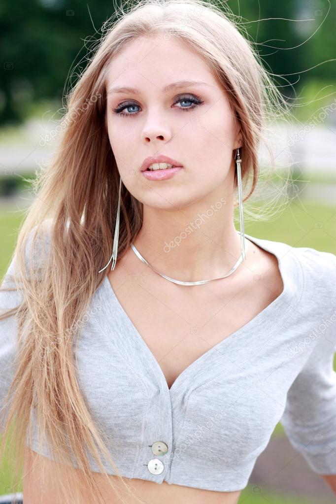 Beautiful young blonde woman