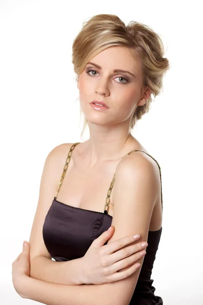 Portret młodej kobiety piękne blond — Zdjęcie stockowe