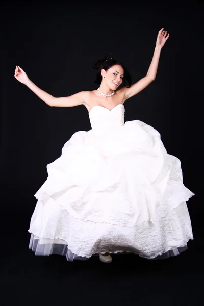 Bride beautiful woman in wedding dress — Stock Photo, Image