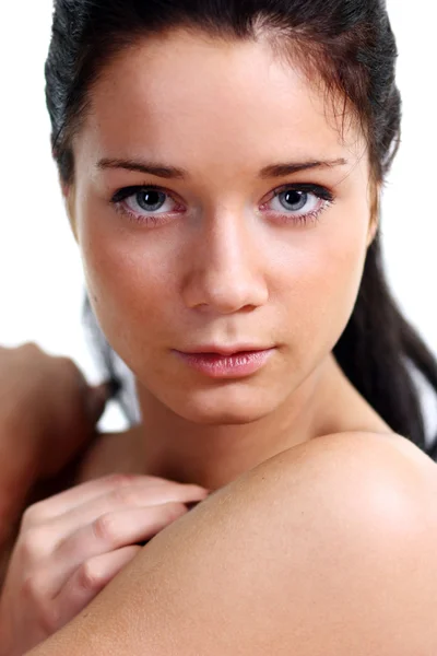 Retrato de glamour de uma mulher bonita — Fotografia de Stock