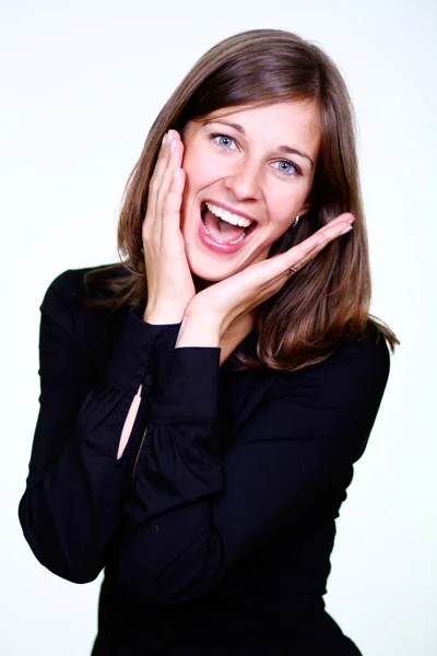 Happy young woman smiling — Stock Photo, Image