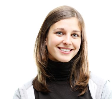 Gülümseyen genç kadın