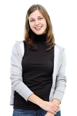 Gülümseyen genç kadın