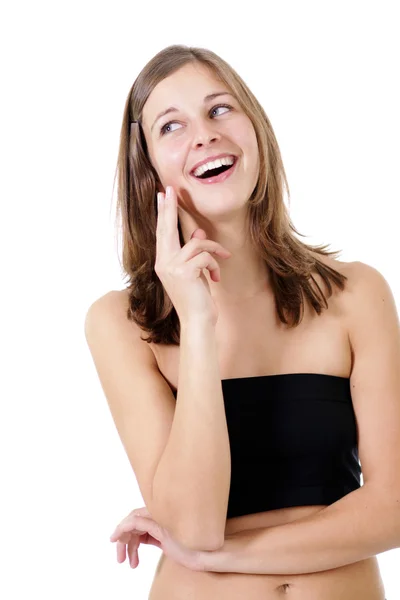 Happy young woman smiling — Stock Photo, Image