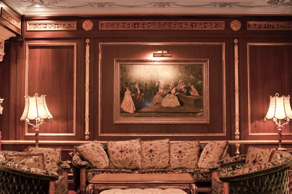 Antika ahşap oda iç — Stok fotoğraf