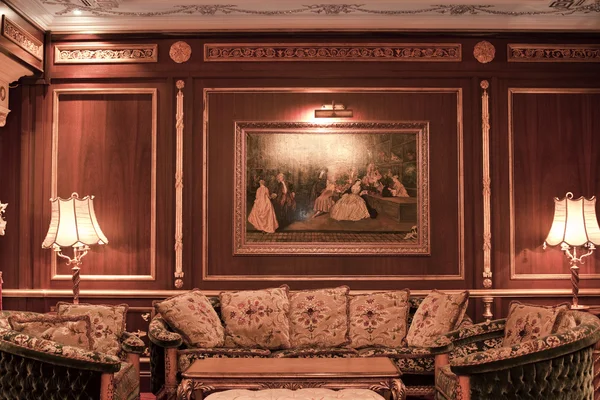 Intérieur de chambre vintage en bois — Photo