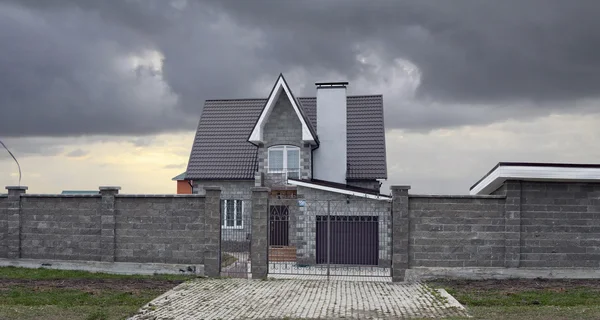 Beautiful two-storey stone house — Stock Photo, Image