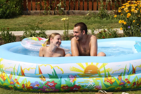 Young couple in love outdoors — Stock Photo, Image