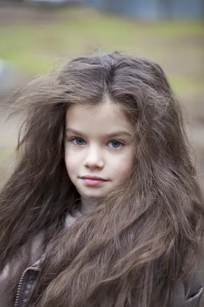 Autumn portrait of a beautiful little girl — Stock Photo, Image