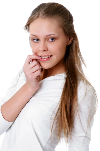 Retrato de una atractiva mujer rubia —  Fotos de Stock