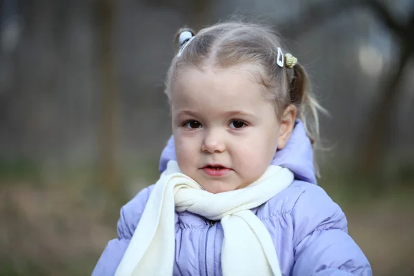 Herbst-Porträt eines schönen kleinen Mädchens — Stockfoto