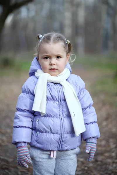 Осенний портрет красивой маленькой девочки — стоковое фото