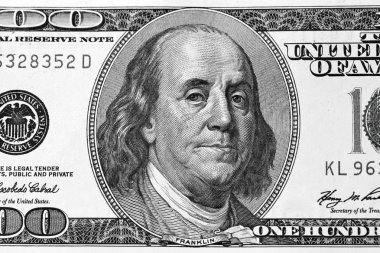yüz dolar bill parçası