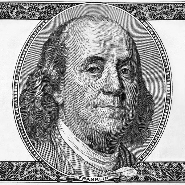 Portrait of Benjamin Franklin — Stock Photo, Image
