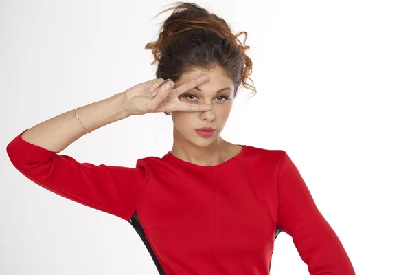 Retrato de mujer hermosa — Foto de Stock