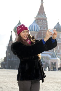 Moskova'daki genç kadın fotoğrafı