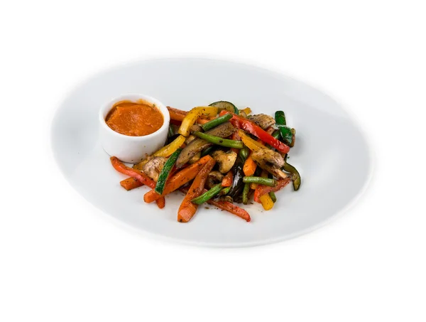 Mixed vegetables on a plate — Stock Photo, Image