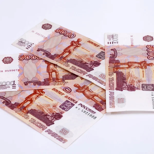 Notas de dinheiro russo — Fotografia de Stock