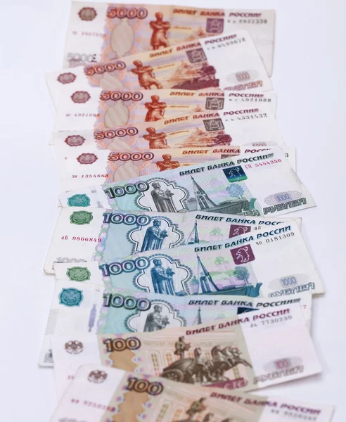 Geld Russische bankbiljetten — Stockfoto