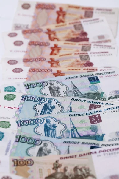 Geld Russische bankbiljetten — Stockfoto