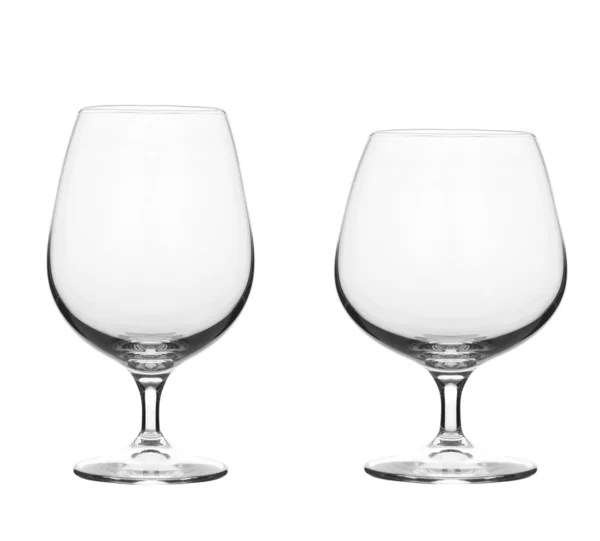 Glas Scotch Whisky und emty Glas auf weißem Hintergrund — Stockfoto