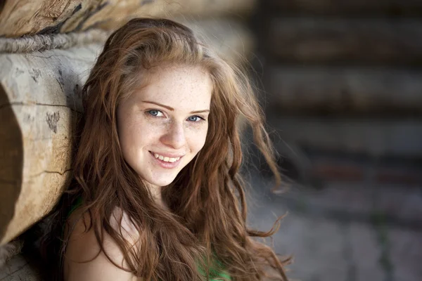 Beautiful young red hair woman — Stock Photo, Image