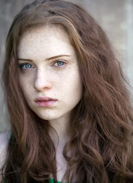 Beautiful young red hair woman — Stock Photo, Image