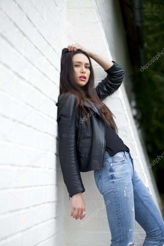 blue jean leather jacket