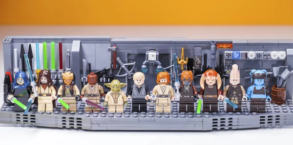 Russia Samara February 2020 Lego Star Wars Minifigures Constructor 제다이 — 스톡 사진